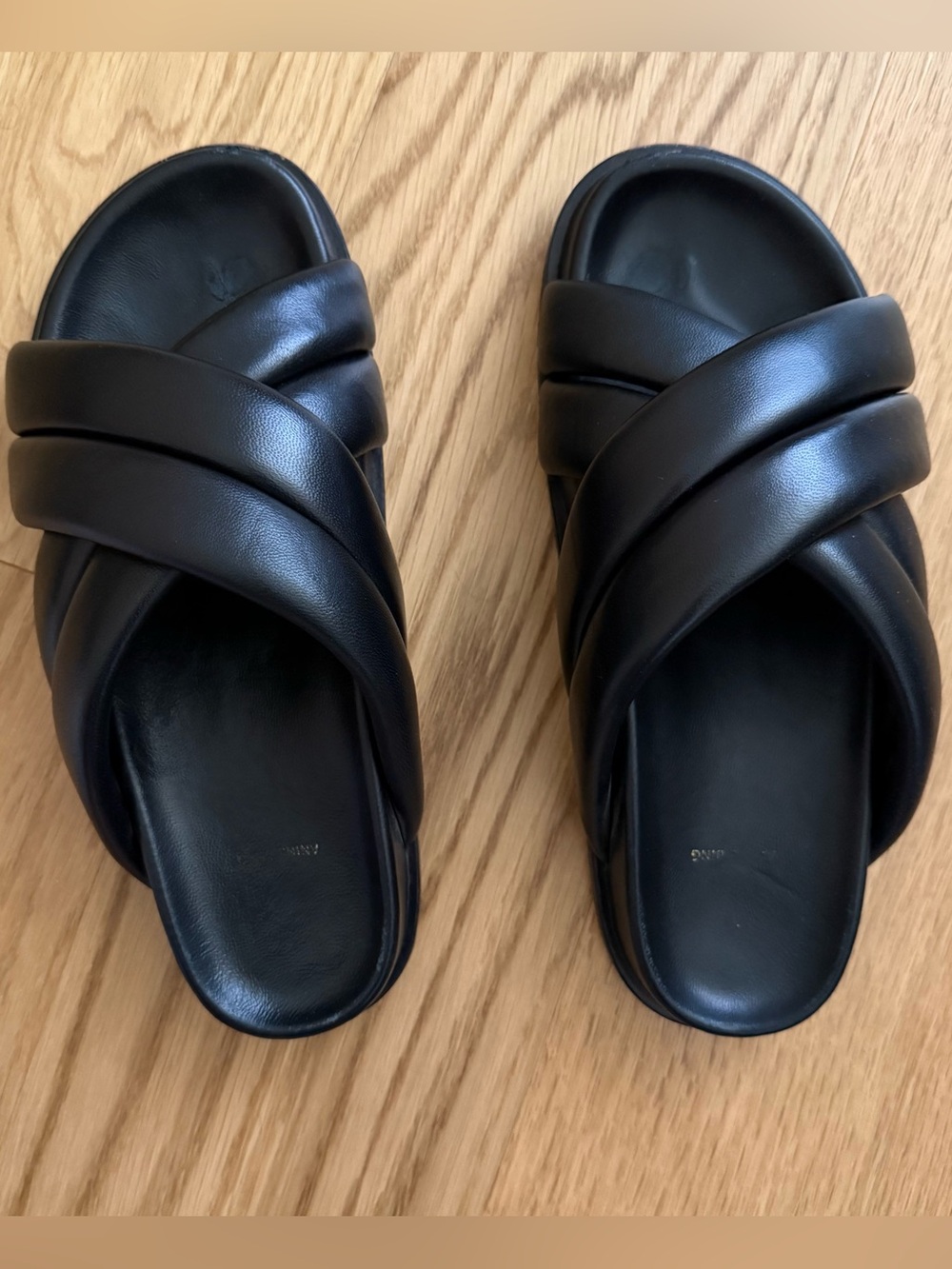 Anine Bing Lizzie slides black size 8 - Picture 2 of 8